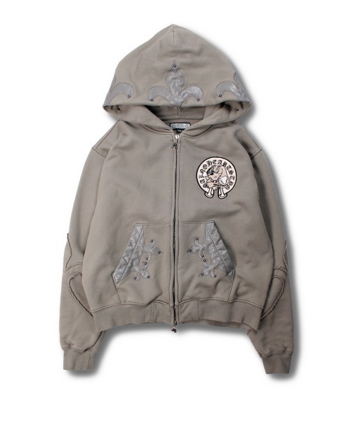 美品【GALFY】百合の紋紋パーカー /【ガルフィー】ロゴダブルジップパーカー セール】【GALFY】百合の紋紋パーカー / 【ガルフィー】ロゴダブル