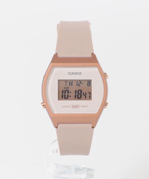 CASIO（カシオ）の「CASIO　メタルデジタルウォッチ（アナログ腕時計・レディース・ベージュ/ピンクベージュ/ブラック・-）」の2枚目の写真