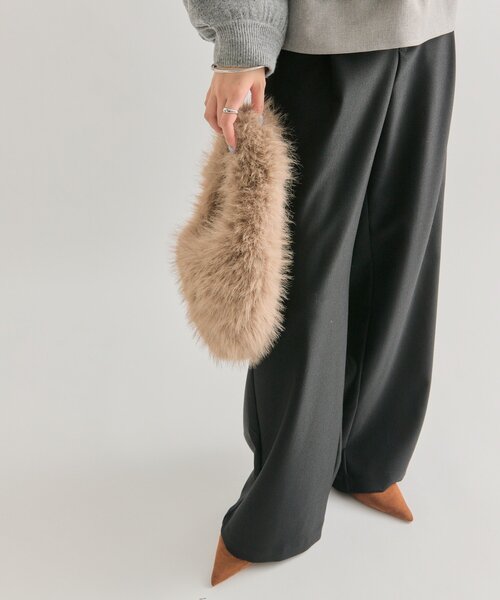 mystic（ミスティック）の「ファーＢＡＧ（トートバッグ・レディース・ベージュ・ONE SIZE）」の3枚目の写真