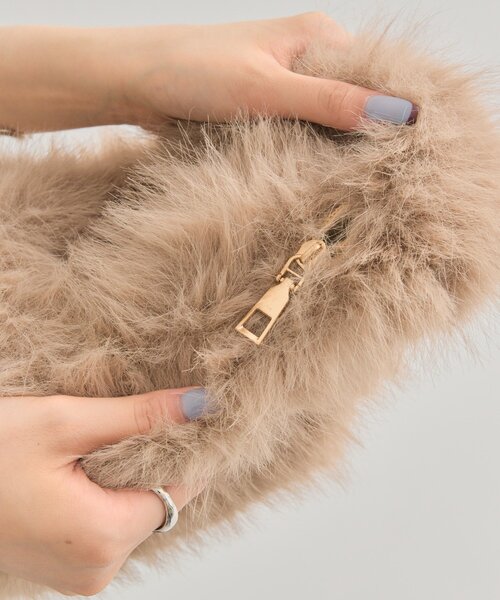 mystic（ミスティック）の「ファーＢＡＧ（トートバッグ・レディース・ベージュ・ONE SIZE）」の7枚目の写真