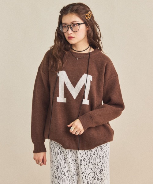 MIRROR STOKE（ミラーストーク）の「【ZOZO限定】M LOGO KNIT/エムロゴニット（ニット/セーター・レディース・ブラウン/グレー/ブラック・MEDIUM）」の15枚目の写真