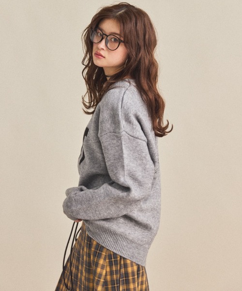 MIRROR STOKE（ミラーストーク）の「【ZOZO限定】M LOGO KNIT/エムロゴニット（ニット/セーター・レディース・ブラウン/グレー/ブラック・MEDIUM）」の12枚目の写真