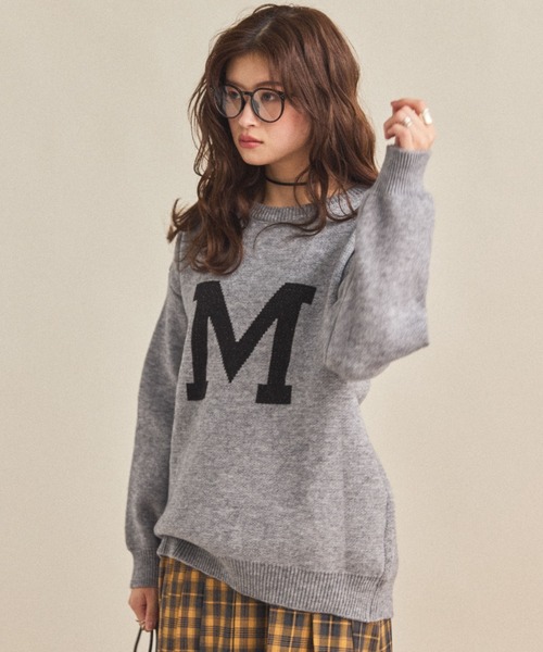 MIRROR STOKE（ミラーストーク）の「【ZOZO限定】M LOGO KNIT/エムロゴニット（ニット/セーター・レディース・ブラウン/グレー/ブラック・MEDIUM）」の10枚目の写真