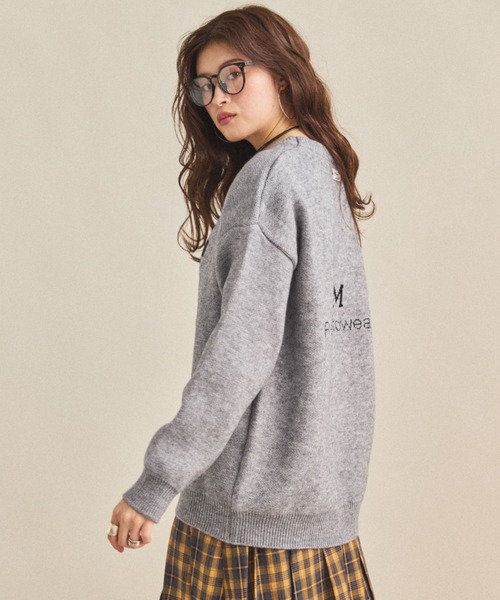 MIRROR STOKE（ミラーストーク）の「【ZOZO限定】M LOGO KNIT/エムロゴニット（ニット/セーター・レディース・ブラウン/グレー/ブラック・MEDIUM）」の13枚目の写真