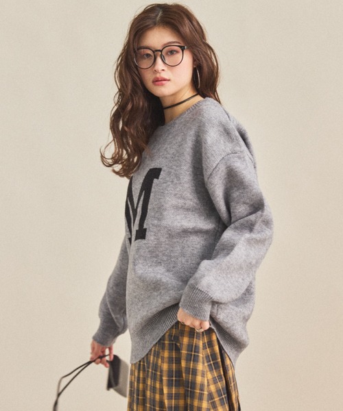 MIRROR STOKE（ミラーストーク）の「【ZOZO限定】M LOGO KNIT/エムロゴニット（ニット/セーター・レディース・ブラウン/グレー/ブラック・MEDIUM）」の11枚目の写真