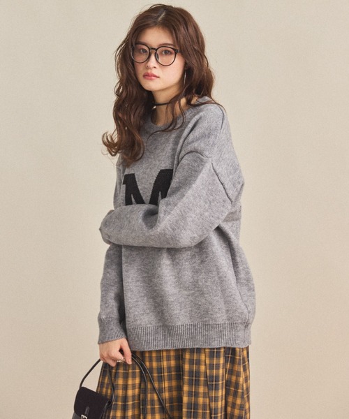 MIRROR STOKE（ミラーストーク）の「【ZOZO限定】M LOGO KNIT/エムロゴニット（ニット/セーター・レディース・ブラウン/グレー/ブラック・MEDIUM）」の7枚目の写真