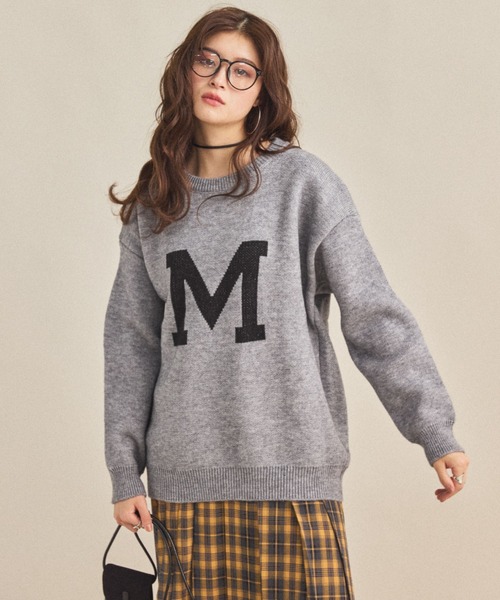 MIRROR STOKE（ミラーストーク）の「【ZOZO限定】M LOGO KNIT/エムロゴニット（ニット/セーター・レディース・ブラウン/グレー/ブラック・MEDIUM）」の8枚目の写真