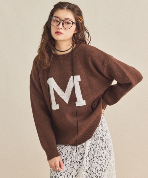 MIRROR STOKE（ミラーストーク）の「【ZOZO限定】M LOGO KNIT/エムロゴニット（ニット/セーター・レディース・ブラウン/グレー/ブラック・MEDIUM）」の16枚目の写真
