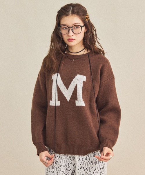 MIRROR STOKE（ミラーストーク）の「【ZOZO限定】M LOGO KNIT/エムロゴニット（ニット/セーター・レディース・ブラウン/グレー/ブラック・MEDIUM）」の19枚目の写真