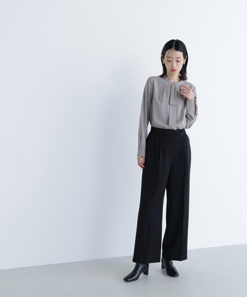 NATURAL BEAUTY BASIC（ナチュラルビューティーベーシック）の「◇タックナロータイブラウス（シャツ/ブラウス・レディース・ブラウン/ライトグリーン/ブルー・SMALL/MEDIUM）」の13枚目の写真