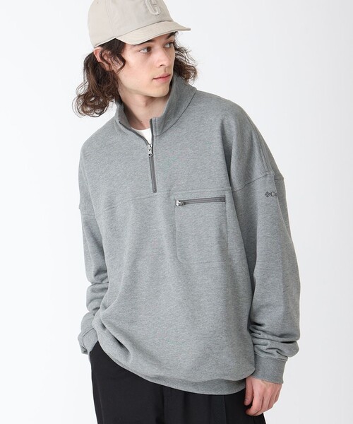 Columbia(コロンビア)の「Columbia/メンズ バガ スウェット ハーフジップ/コロンビア(スウェット・メンズ・ベージュ/ブラック/ワインレッド/グレー・S/M/L/XL)」の2枚目の写真