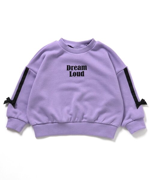 BREEZE（ブリーズ）の「【WEB限定/ジュニア対応】リボンライントレーナー(セットアップ可)（スウェット・キッズ・ブラック/アイボリー/ラベンダー・90/100/110/120/130/140）」の3枚目の写真