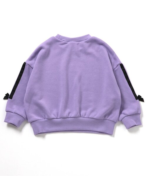 BREEZE（ブリーズ）の「【WEB限定/ジュニア対応】リボンライントレーナー(セットアップ可)（スウェット・キッズ・ブラック/アイボリー/ラベンダー・90/100/110/120/130/140）」の4枚目の写真