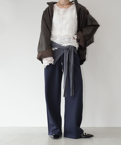 chuclla(チュクラ)の「スタンダードスウェットパンツ chw25a090(スウェットパンツ・レディース・グレー/ネイビー・S/M)」の14枚目の写真