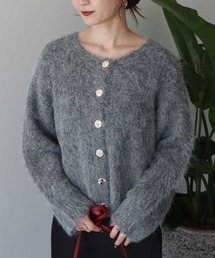 earth music&ecology | 【2025AW/ 先行予約】クルーネックシャギーカーディガン(カーディガン/ボレロ)