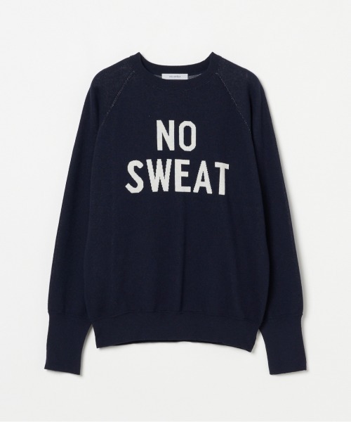 HELIOPOLE(エリオポール)の「DOUBLE JACQUARD LOGO KNIT(ニット/セーター・レディース・グレー/ネイビー・38)」の2枚目の写真