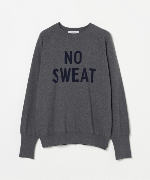 HELIOPOLE(エリオポール)の「DOUBLE JACQUARD LOGO KNIT(ニット/セーター・レディース・グレー/ネイビー・38)」の12枚目の写真