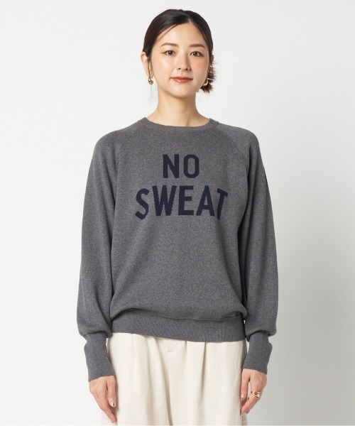 HELIOPOLE(エリオポール)の「DOUBLE JACQUARD LOGO KNIT(ニット/セーター・レディース・グレー/ネイビー・38)」の6枚目の写真