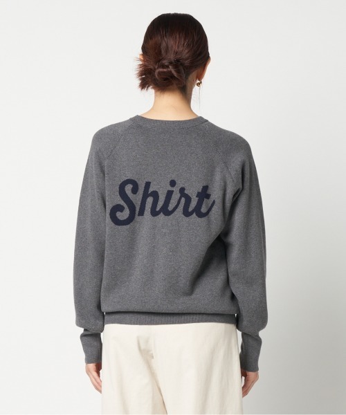 HELIOPOLE(エリオポール)の「DOUBLE JACQUARD LOGO KNIT(ニット/セーター・レディース・グレー/ネイビー・38)」の8枚目の写真