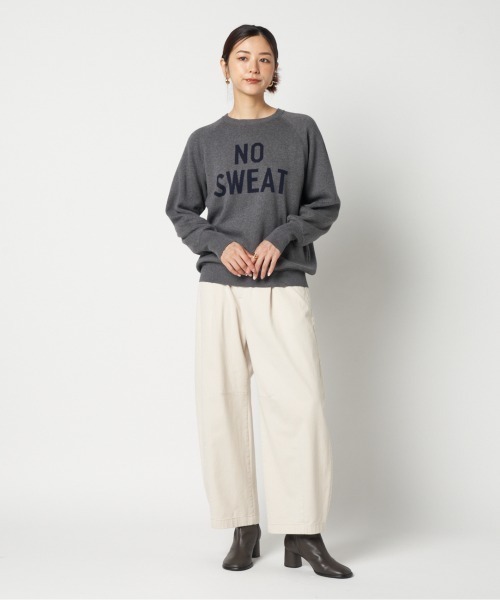 HELIOPOLE(エリオポール)の「DOUBLE JACQUARD LOGO KNIT(ニット/セーター・レディース・グレー/ネイビー・38)」の9枚目の写真