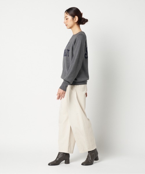 HELIOPOLE(エリオポール)の「DOUBLE JACQUARD LOGO KNIT(ニット/セーター・レディース・グレー/ネイビー・38)」の11枚目の写真