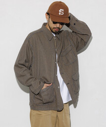 HINSON | HINSON/ヒンソン デニム ハンティング カバーオール/ヒッコリー(ブルゾン)