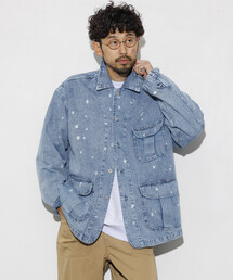 HINSON（ヒンソン）の「HINSON/ヒンソン デニム ハンティング カバーオール/ヒッコリー（ブルゾン）」