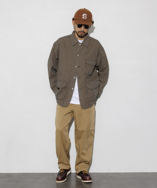 HINSON（ヒンソン）の「HINSON/ヒンソン デニム ハンティング カバーオール/ヒッコリー（ブルゾン・メンズ・サックスブルー/その他13/ネイビー・MEDIUM/LARGE）」の21枚目の写真