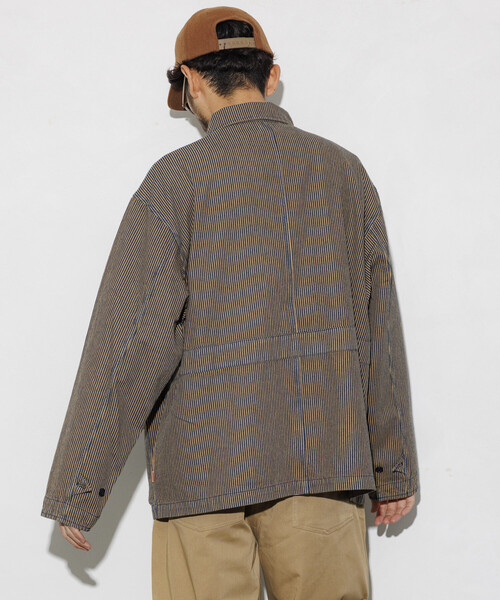 HINSON（ヒンソン）の「HINSON/ヒンソン デニム ハンティング カバーオール/ヒッコリー（ブルゾン・メンズ・サックスブルー/その他13/ネイビー・MEDIUM/LARGE）」の13枚目の写真