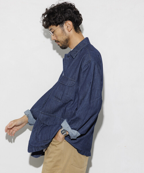 HINSON（ヒンソン）の「HINSON/ヒンソン デニム ハンティング カバーオール/ヒッコリー（ブルゾン・メンズ・サックスブルー/その他13/ネイビー・MEDIUM/LARGE）」の17枚目の写真