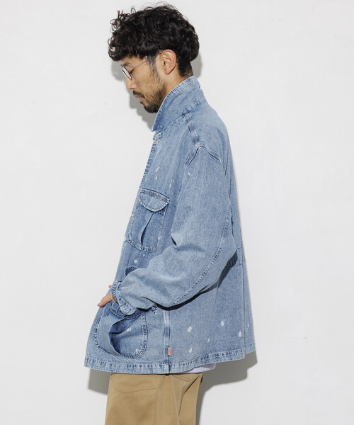 HINSON（ヒンソン）の「HINSON/ヒンソン デニム ハンティング カバーオール/ヒッコリー（ブルゾン・メンズ・サックスブルー/その他13/ネイビー・MEDIUM/LARGE）」の10枚目の写真