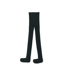 婦人　足なり直角　かかとに合う　リブ編みタイツ