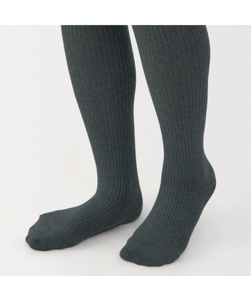 無印良品（ムジルシリョウヒン）の「婦人　足なり直角　かかとに合う　リブ編みタイツ（タイツ/ストッキング・レディース・チャコールグレー/ブラック/ブラウン系/ブラウン系1・S/M/L/XL）」の21枚目の写真