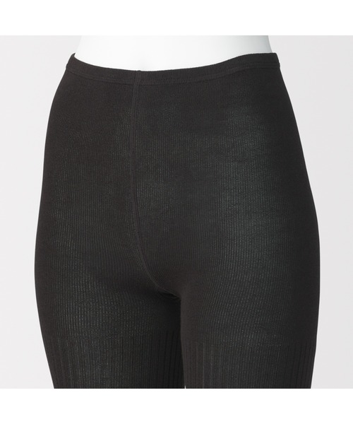 無印良品（ムジルシリョウヒン）の「婦人　足なり直角　かかとに合う　リブ編みタイツ（タイツ/ストッキング・レディース・チャコールグレー/ブラック/ブラウン系/ブラウン系1・S/M/L/XL）」の6枚目の写真