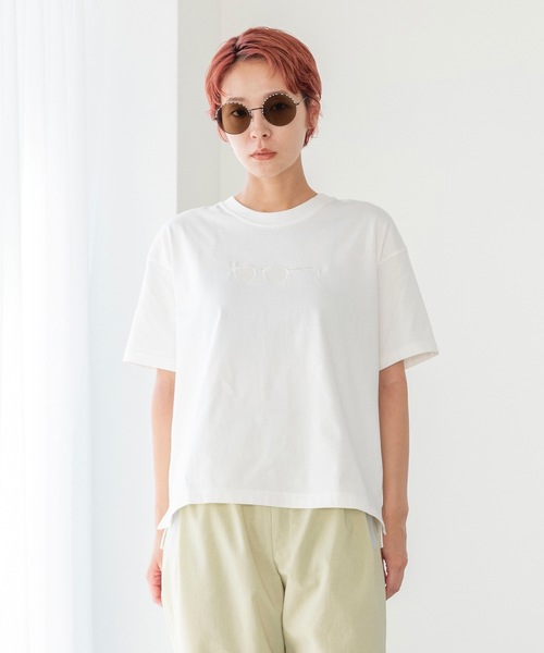 sneeuw(スニュウ)の「インビジブルグラスTシャツ(Tシャツ/カットソー・レディース・ブルー/ホワイト・1/3)」の1枚目の写真