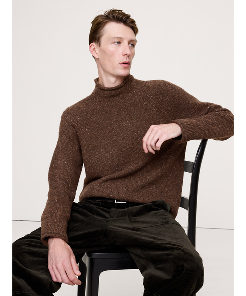 Banana Republic（バナナリパブリック）の「ドネゴール ロールネック セーター（ニット/セーター・メンズ・ブラウン/バーガンディー/イエロー・XL/M/S/L）」の10枚目の写真