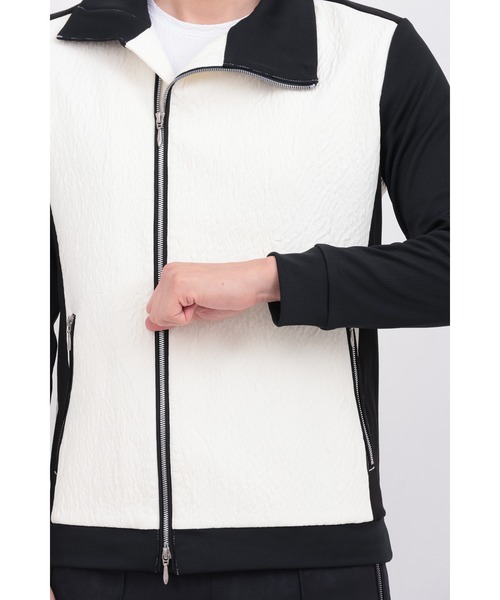 TORNADO MART（トルネードマート）の「ﾏﾙﾁﾏﾃﾘｱﾙﾄﾗｯｸｼﾞｬｹｯﾄ（ライダースジャケット・メンズ・ブラック×ホワイト/ブラック・MEDIUM/LARGE）」の8枚目の写真