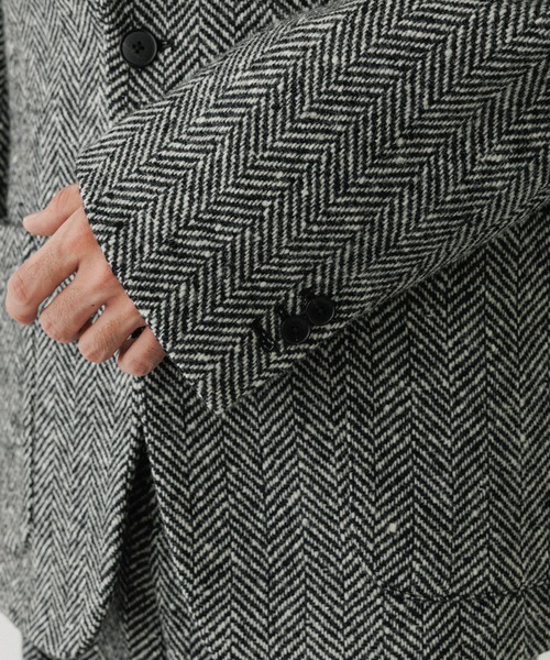 ヘリンボンツイード ジャケット / セットアップ対応（テーラード