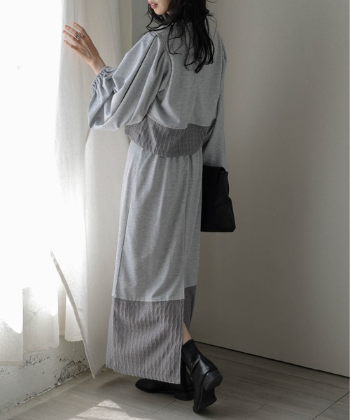 AMELY(エミリー)の「シアーレースドッキングセットアップ(セットアップ・レディース・アイボリー/ブラック/グレー/ブラウン・フリー)」の6枚目の写真