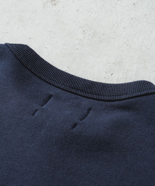 quadro（クオドロ）の「裏毛ナッピング起毛布帛切替ヘンリーネックP/O（Tシャツ/カットソー・メンズ・チャコール/ブラック/キナリ・LARGE/MEDIUM）」の12枚目の写真