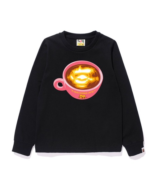 A BATHING APE(アベイシングエイプ)の「BAPE LATTE LS TEE(Tシャツ/カットソー・レディース・ブラック×ブルー/ブラック×ピンク・MEDIUM/SMALL/X-SMALL)」の1枚目の写真