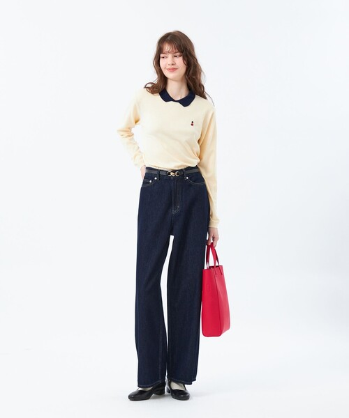 MACKINTOSH PHILOSOPHY(マッキントッシュ フィロソフィー)の「【WEB&一部店舗限定】バッキンガムベア ワッペンニットポロ(ポロシャツ・レディース・ブラック/ホワイト系その他/ダークネイビー/パープル系その他4/ブラウン/グレー系その他2・38)」の10枚目の写真