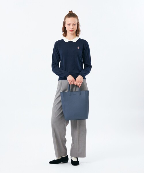 MACKINTOSH PHILOSOPHY(マッキントッシュ フィロソフィー)の「【WEB&一部店舗限定】バッキンガムベア ワッペンニットポロ(ポロシャツ・レディース・ブラック/ホワイト系その他/ダークネイビー/パープル系その他4/ブラウン/グレー系その他2・38)」の7枚目の写真