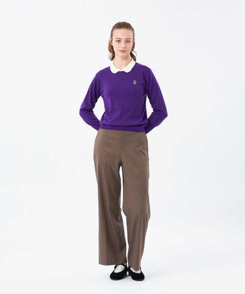 MACKINTOSH PHILOSOPHY(マッキントッシュ フィロソフィー)の「【WEB&一部店舗限定】バッキンガムベア ワッペンニットポロ(ポロシャツ・レディース・ブラック/ホワイト系その他/ダークネイビー/パープル系その他4/ブラウン/グレー系その他2・38)」の16枚目の写真