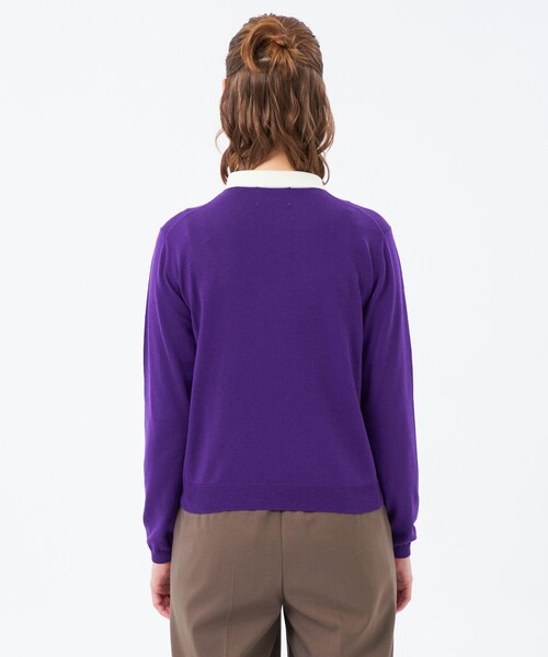 MACKINTOSH PHILOSOPHY(マッキントッシュ フィロソフィー)の「【WEB&一部店舗限定】バッキンガムベア ワッペンニットポロ(ポロシャツ・レディース・ブラック/ホワイト系その他/ダークネイビー/パープル系その他4/ブラウン/グレー系その他2・38)」の12枚目の写真