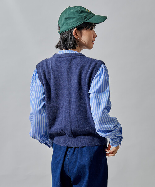 セール】シャツドッキング ケーブル ニットベスト（シャツ/ブラウス