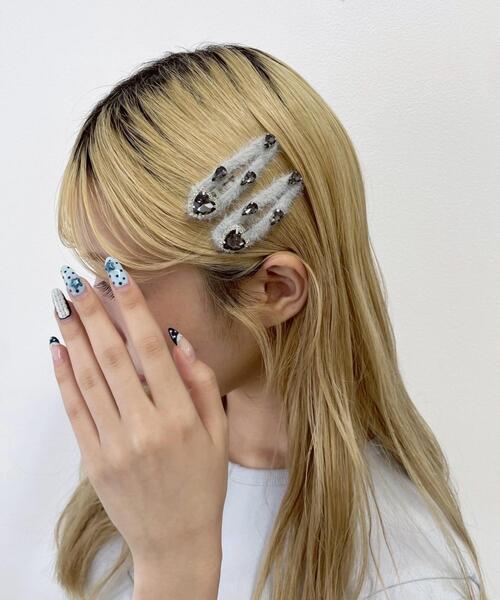 WEGO/【2点セット】ビジューファーヘアピン（ヘアピン）｜WEGO