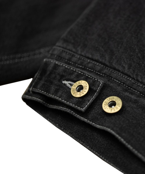 UNIVERSAL OVERALL(ユニバーサルオーバーオール)の「PADDED WORK JACKET / パデットワークジャケット / デニムジャケット(デニムジャケット・レディース・ブラック/インディゴブルー・F)」の11枚目の写真