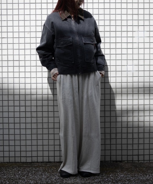 UNIVERSAL OVERALL(ユニバーサルオーバーオール)の「PADDED WORK JACKET / パデットワークジャケット / デニムジャケット(デニムジャケット・レディース・ブラック/インディゴブルー・F)」の13枚目の写真