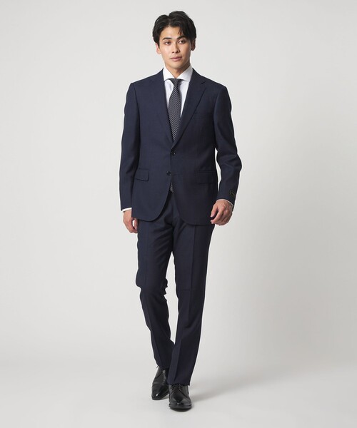 UNITED ARROWS セットアップ バーズアイ 2B ネイビー 美品 UNITED ARROWS LTD. OUTLET｜バーズアイ 2ボタン ジャケット